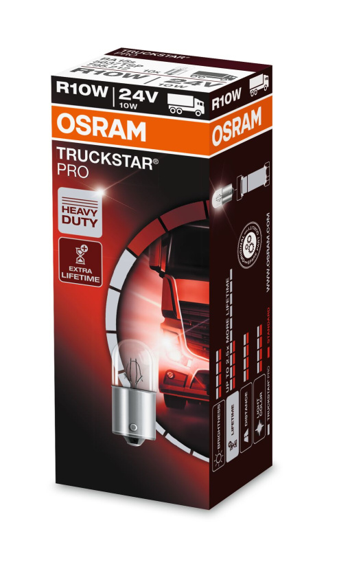 OSRAM POLTTIMO R10W TRUCKSTAR PRO 10W 24V BA15S 5637TSP