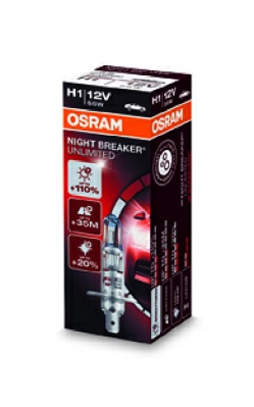 OSRAM H1 12V 55W NIGHT BREAKER UNLIMITED  64150NBU