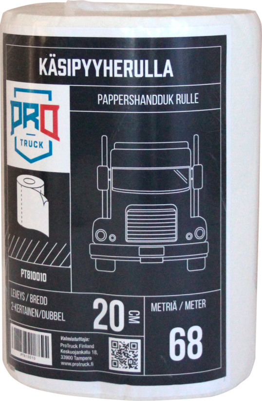PROTRUCK KÄSIPYYHERULLA 68M LEVEYS 20CM, KESKELTÄ PURKAUTUVA PT810010