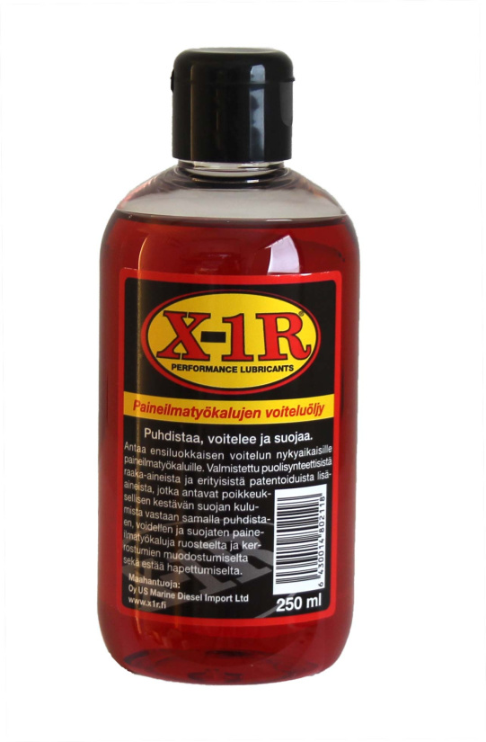 X-1R ATL PAINEILMATYÖKALUÖLJY, TIPPAPULLO, 250ML T802307