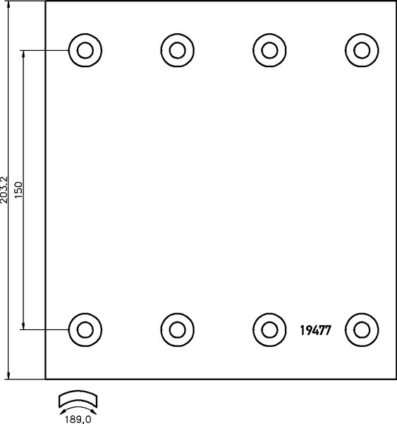 TEXTAR JARRUHIHNASRJ./AKSELI SAF SK 8" (420X200) T099 1947706