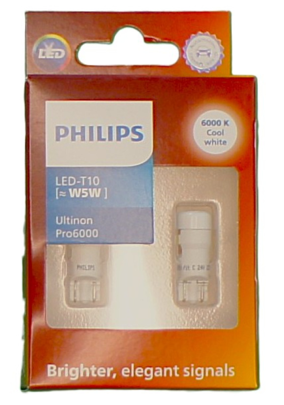 POLTTIMOPARI # PHILIPS LED T10 24V COOL WHITE PRO6000 10-24961CU60X2