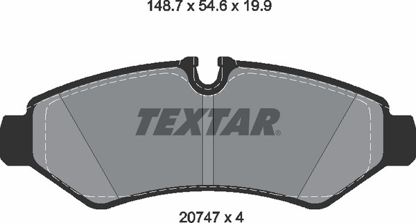 TEXTAR JARRUPALASARJA TAKA (4PALAA) MB SPRINTER 02/2018-> (W907/ 2074701