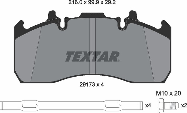 TEXTAR WVA 29173 MERITOR ELSA 225-1 RE / VO 2917301
