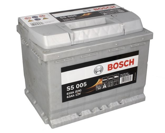 BOSCH AKKU S5 63AH/610A , 242X175X190MM  -/+ 0092S50050