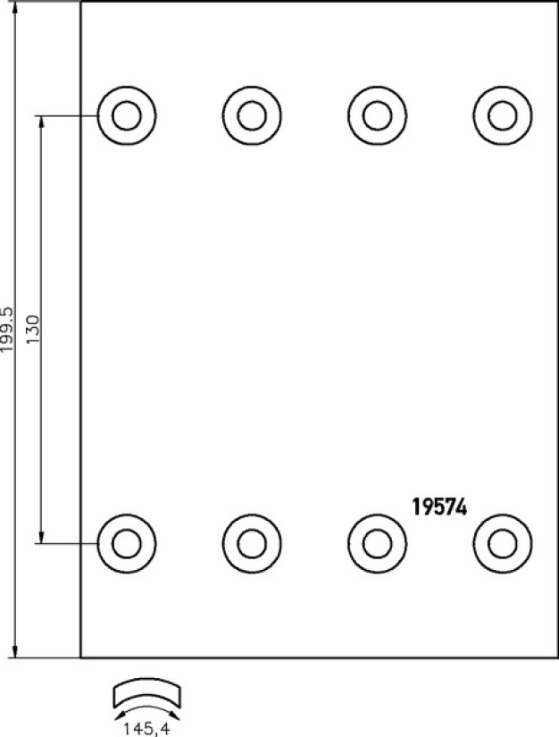 DON JARRUHIHNASRJ./AKSELI BPW 300X200MM, NORMAALI PAKSUUS 18MM BC801S7340