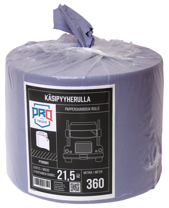 PROTRUCK KÄSIPYYHERULLA 350M LEVEYS 23CM, KESKELTÄ PURKAUTUVA PT810011