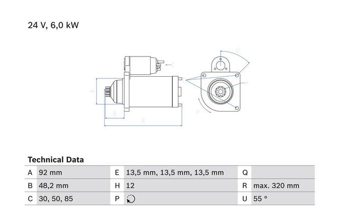 BOSCH VAIHTOSTARTTI DAF 0986025900