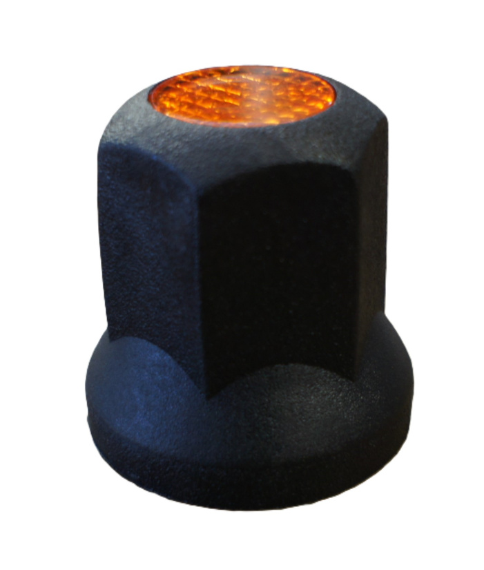 PYÖRÄNMUTTERINSUOJA 32MM MUSTA HEIJASTIMELLA KORKEUS 51MM 0303130