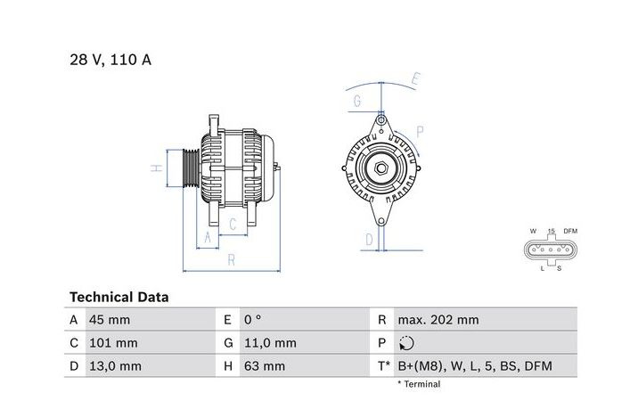 BOSCH LATURI -VAIHTO- VOLVO 110A , HIHNAPYÖRÄ Ø63MM 0986049360