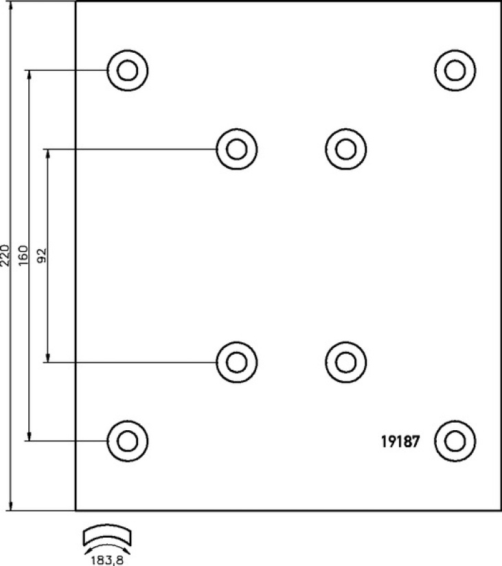 TEXTAR JARRUHIHNASRJ./AKSELI RVI 414X220MM, T088 1918702