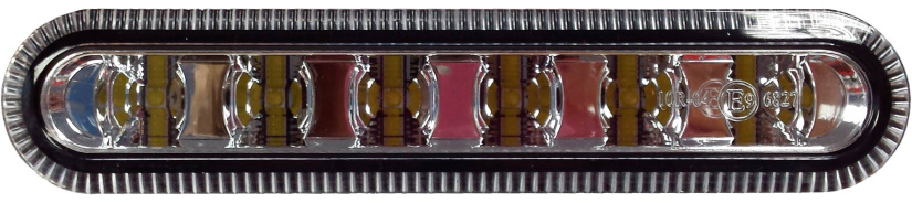 VIGNAL LED-TASOVILKKU KELT. 12/24V, 18W, 6-LED, 10 KUVIOLLA, ECE D14190