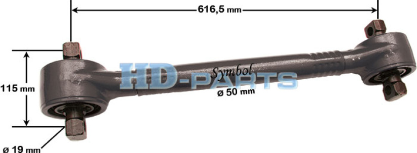 ALA REAKTIOTANKO BT300B 616,5MM, HELA 74/19MM 312622