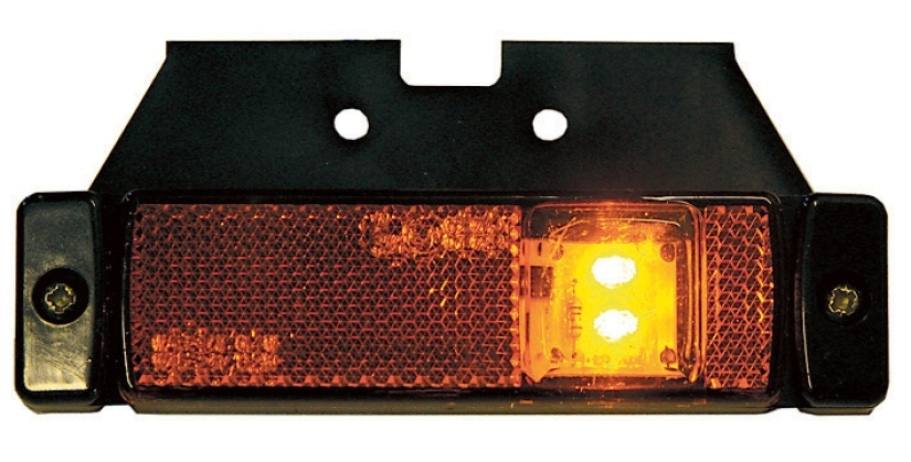 LED-SIVUVALO 12-24V KELTAINEN 130X32MM, KULMAKIINNIKEELLÄ 800180