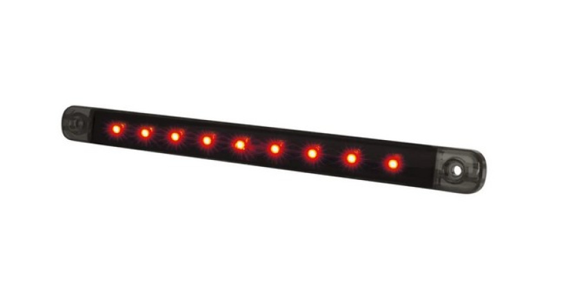 SLD DARK KNIGHT SLIM PITKÄ ÄÄRIVALO,KIRKAS/SAVULINS,PUNAINEN LED 800333