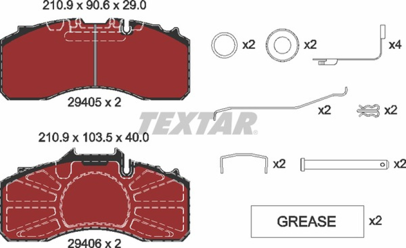 TEXTAR JARRUPALASARJA BPW 19,5" TS2 3709 2940501
