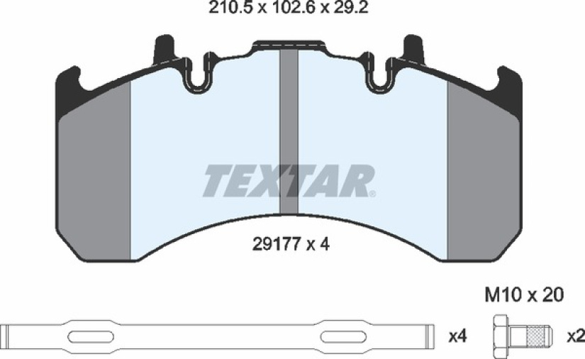 TEXTAR JARRUPALASARJA VOLVO/RVI/ROR ELSA 195 T7600 AJONEUVOKITKALAATU 2917705