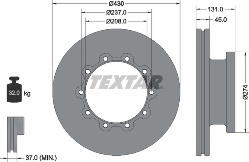 TEXTAR JARRULEVY SCANIA 4-SRJ./GPR04/GPR09 ETU/TAKA/TELI 93088300