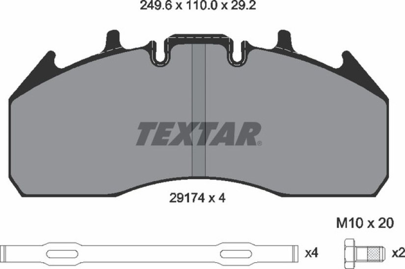 TEXTAR JARRUPALASRJ. VOLVO FH/FM, RVI T3032, VOLVO KUORMA-AUTOPALA 2917401