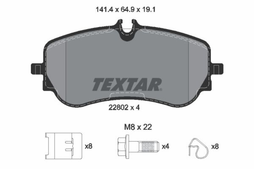 TEXTAR JARRUPALASARJA TAKA MAN TG-E 2016-, VW CRAFTER II 2016- , 2280201