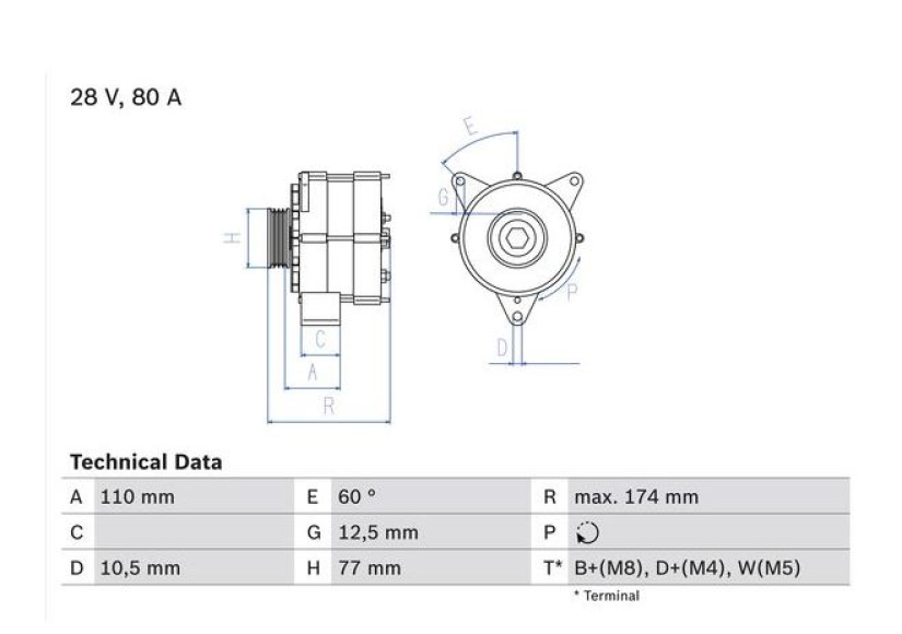 BOSCH VAIHTOLATURI MB ACTROS 80AH 0986039790