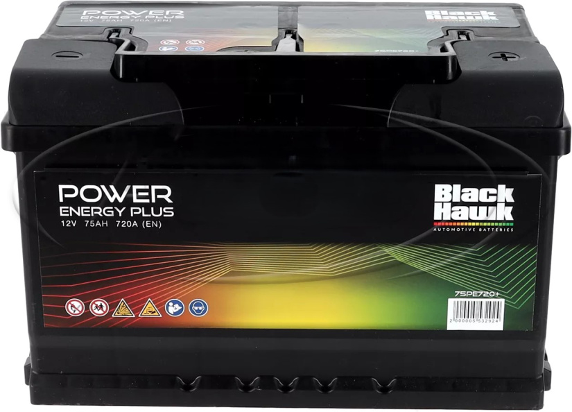 BLACK HAWK AKKU 75AH/720A , 276X175X175MM -/+ RV75PE720