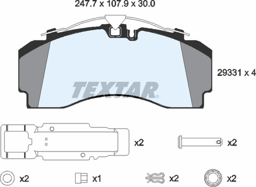 TEXTAR JARRUPALA SCANIA L-A UUSI MALLI 2014->, KULMAT LOVETTU, T 2933102