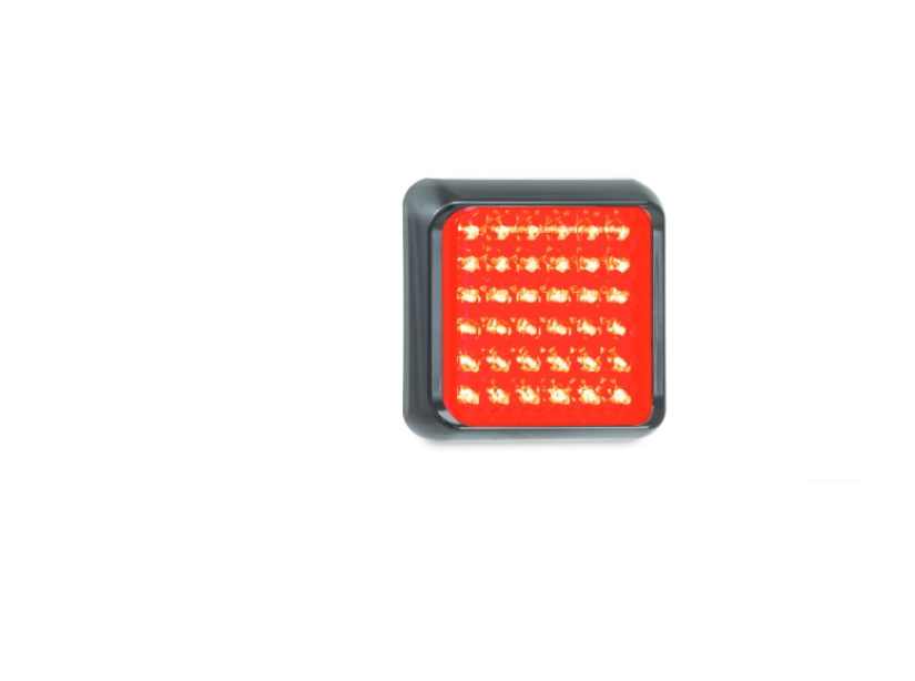 LED-TAKAVALO, NELIÖ, TAKA/JARRU MUSTA KEHYS VALO 80X80MM POHJA 100X100MM 2D5E80RME