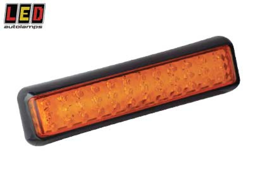 YLILEVEÄN-/VILKKUVALO LED, KELTAINEN MUSTA KEHYS, 200X50X28MM 200AME