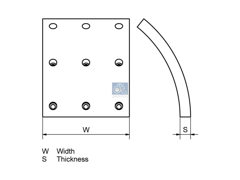 DT DRUM BRAKE LINING KIT 4.91498