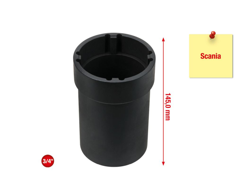 KS TOOLS 3/4" AKSELIMUTTERIAVAIN 4 TAPILLA, SCANIA, 76X70X6,5MM 460.1745