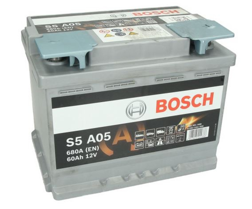 BOSCH AKKU S5 AGM 60AH/680A , 242X175X190MM  -/+ 0092S5A050