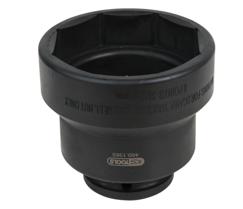 KS TOOLS 3/4" SCANIA ETUNAVAN AKSELIMUTTERIAVAIN, 8-KULMA, 80 MM 460.1365