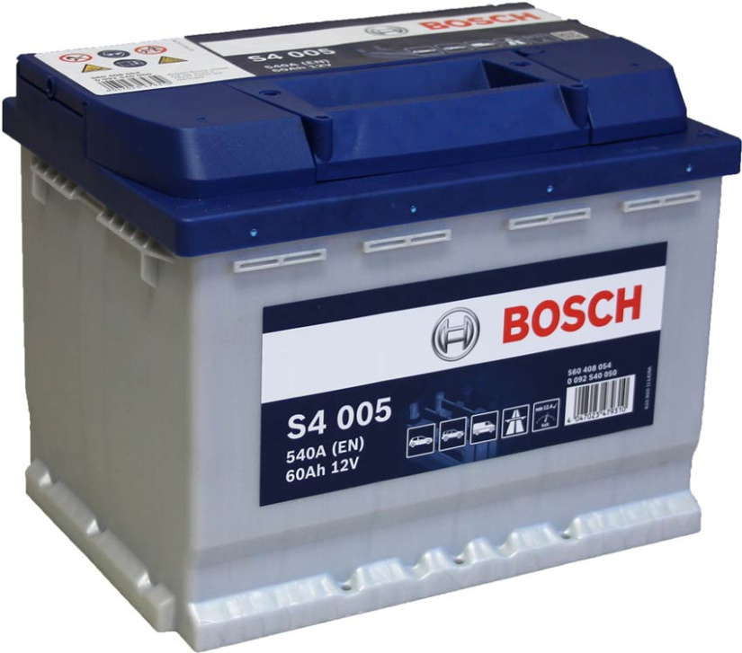 BOSCH AKKU S4 60AH/540A , 242X175X190MM  -/+ 0092S40050