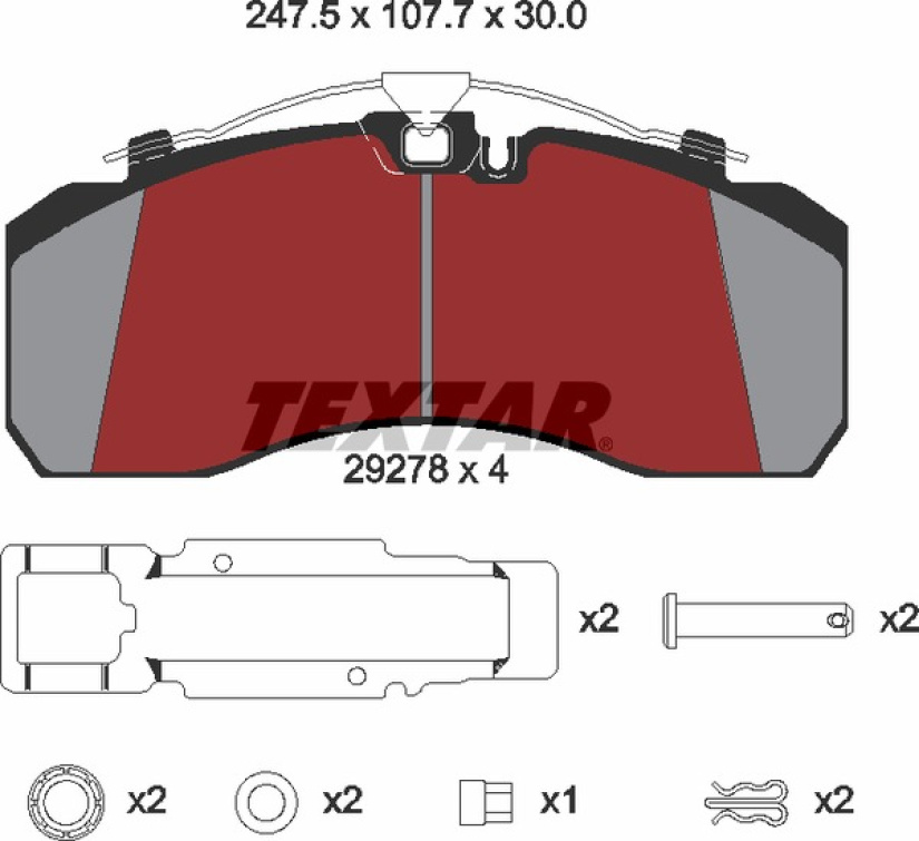 TEXTAR JARRUPALASRJ. 22,5"  PROTEC-S K-A SCANIA/MB/MAN/IVECO YM. 2927801