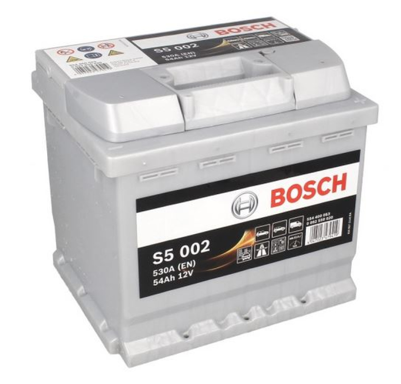 BOSCH AKKU S5 54AH/530A 207X175X190MM  -/+ 0092S50020