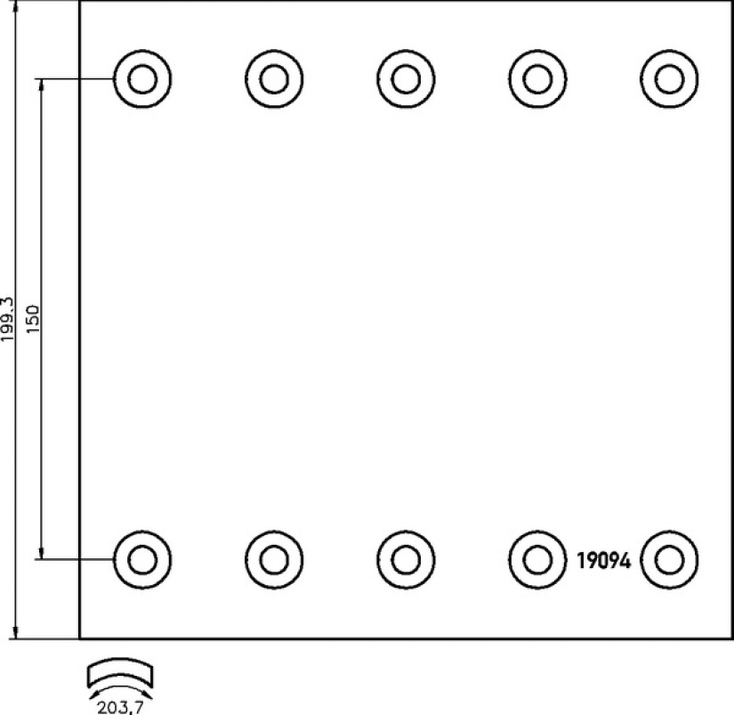 TEXTAR JARRUHIHNASRJ./AKSELI BPW/SAF 420X200MM T099 1909437