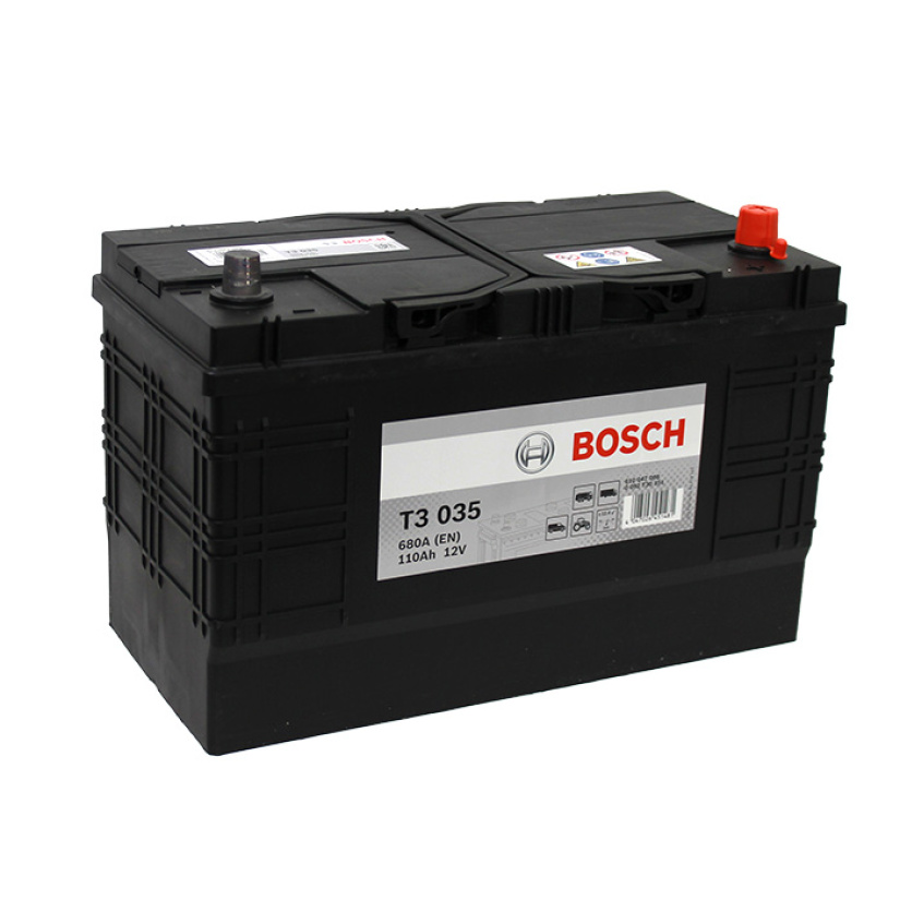 BOSCH AKKU T3 110AH/680A 347X173X234MM,  -/+ 0092T30351