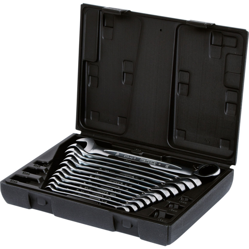 KS TOOLS 8-19, RÄIKKÄLENKKI- JA KIINTOAVAINSARJA, SUUNNANVAIHTO 503.4665