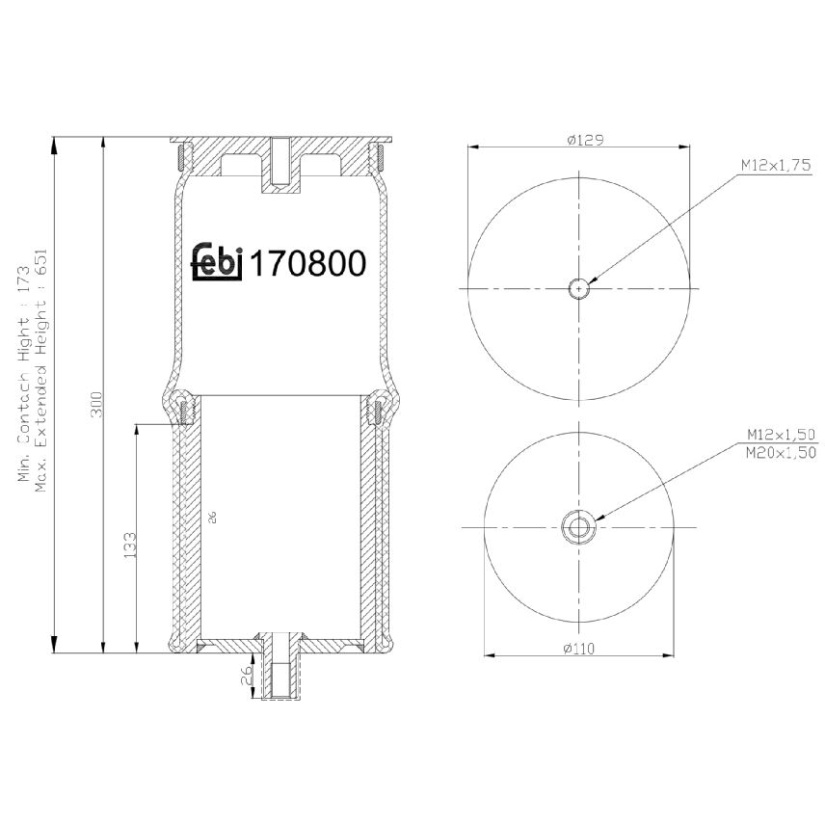 FEBI TELINNOSTOPALJE DAF FE-170800