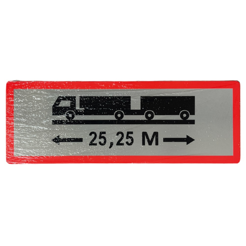 VAROITUSKILPI 25,25M HEIJASTAVA 565X200X2MM T837194