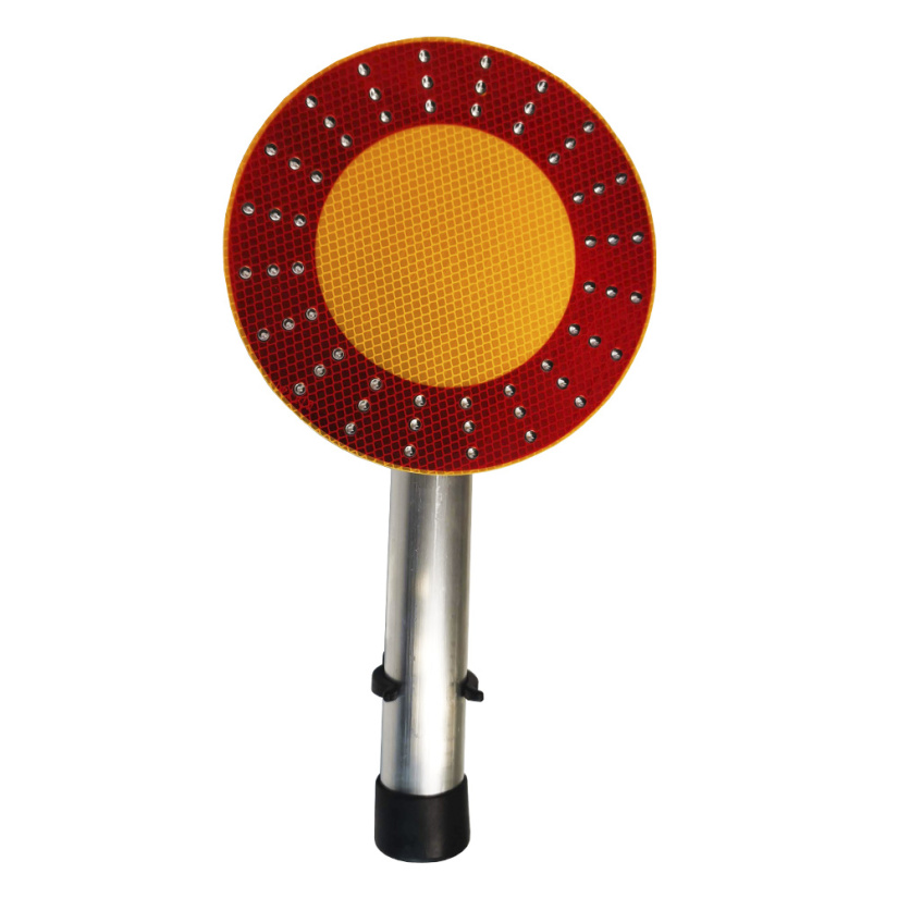 LED KÄSIPYSÄYTYSMERKKI / KÄSIOPASTIN, PUNAINEN KEHÄ VALAISTU 60- T837404