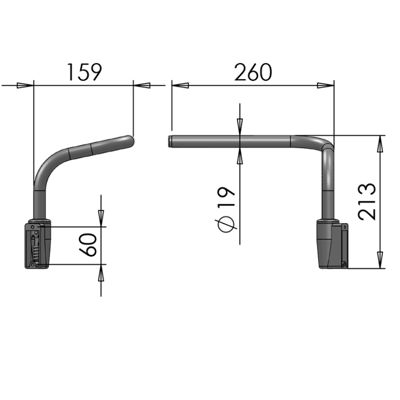 UT PEILINVARSI VASEN 19MM 8247
