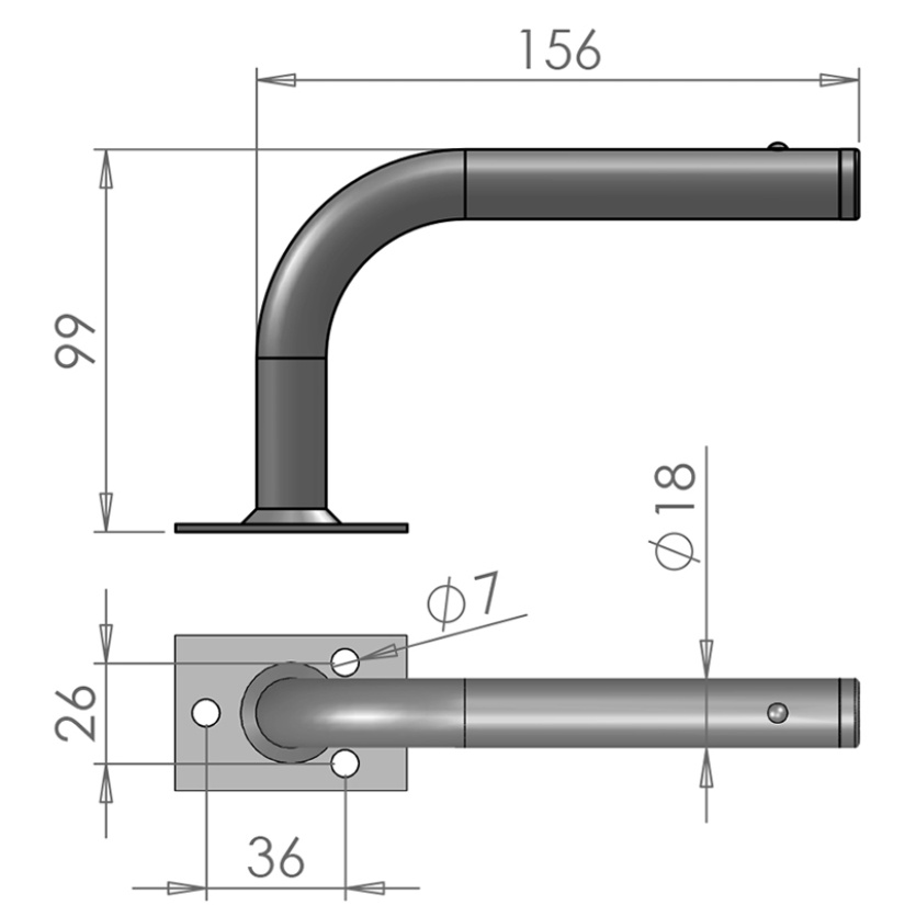 UT PEILINVARSI JA KIINNIKE 18MM 8255