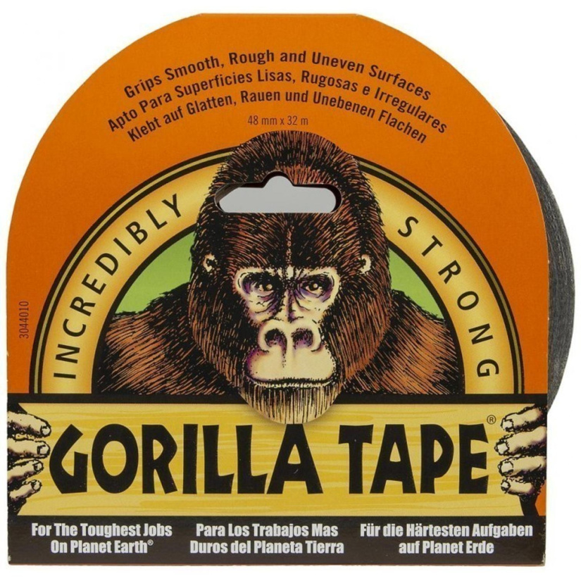 GORILLA VAHVA KORJAUSTEIPPI MUSTA , 48MM X 32M GT-32X2