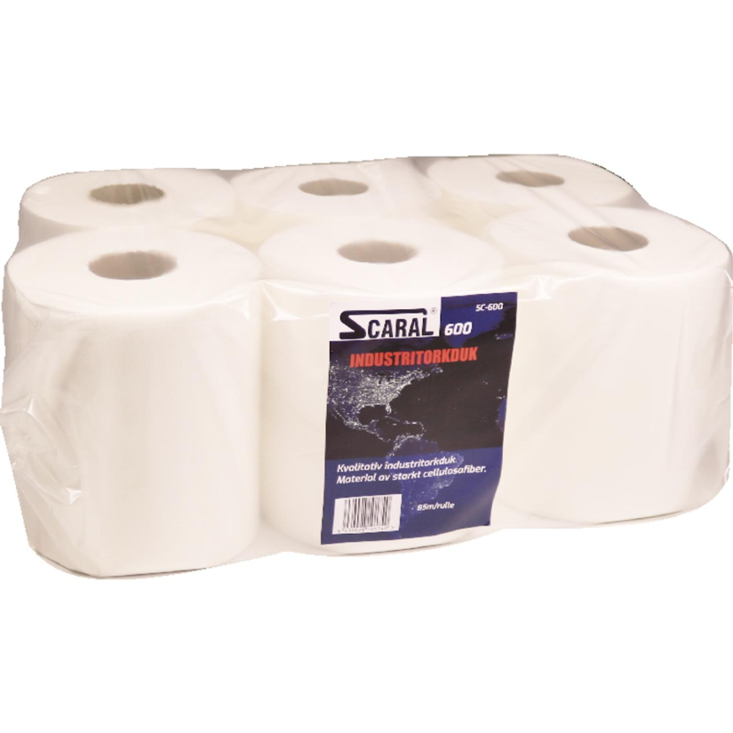 SCARAL BJ´S SOFT-PYYHE VALKOINEN 6RLL/PKT 80M/RLL SC-600