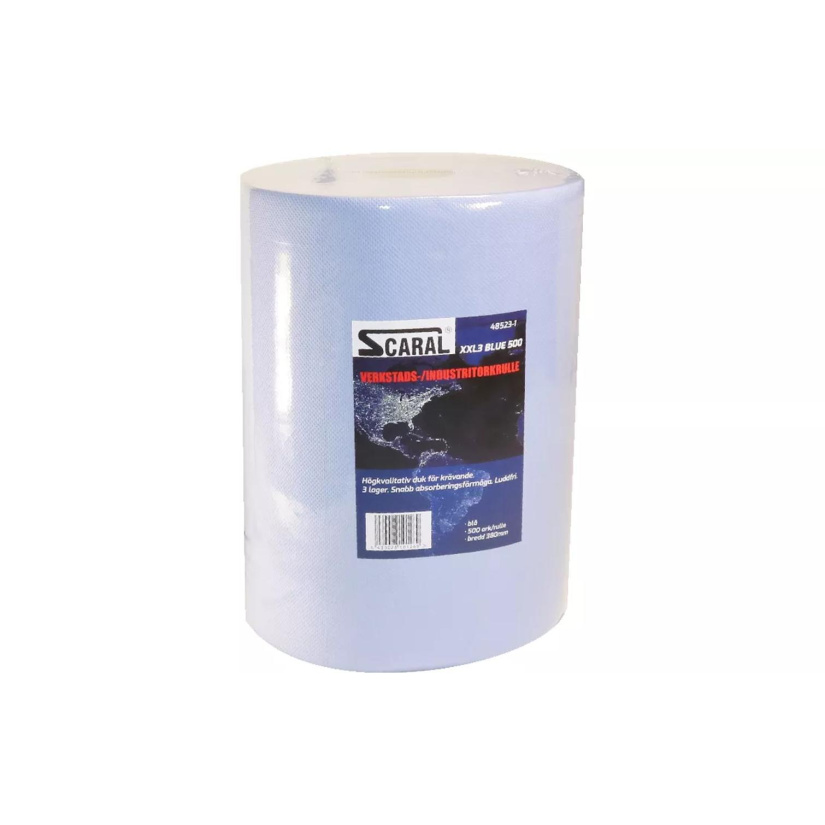 TEHOPAPERIPYYHE XXL3 BLUE SININEN 3-KERT. 38X38CM 500ARK/RLL (1 RULLA) 48523-1