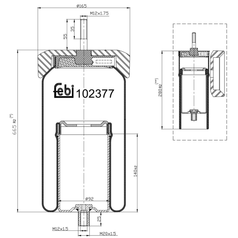 FEBI NOSTOPALJE VOLVO VÄLITELI FE-102377