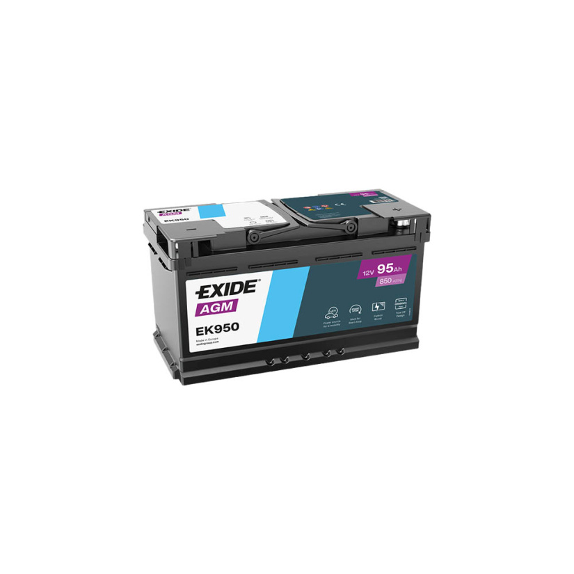EXIDE AKKU 95AH/850A AGM, 353X175X190, -/+ START STOP EK950B