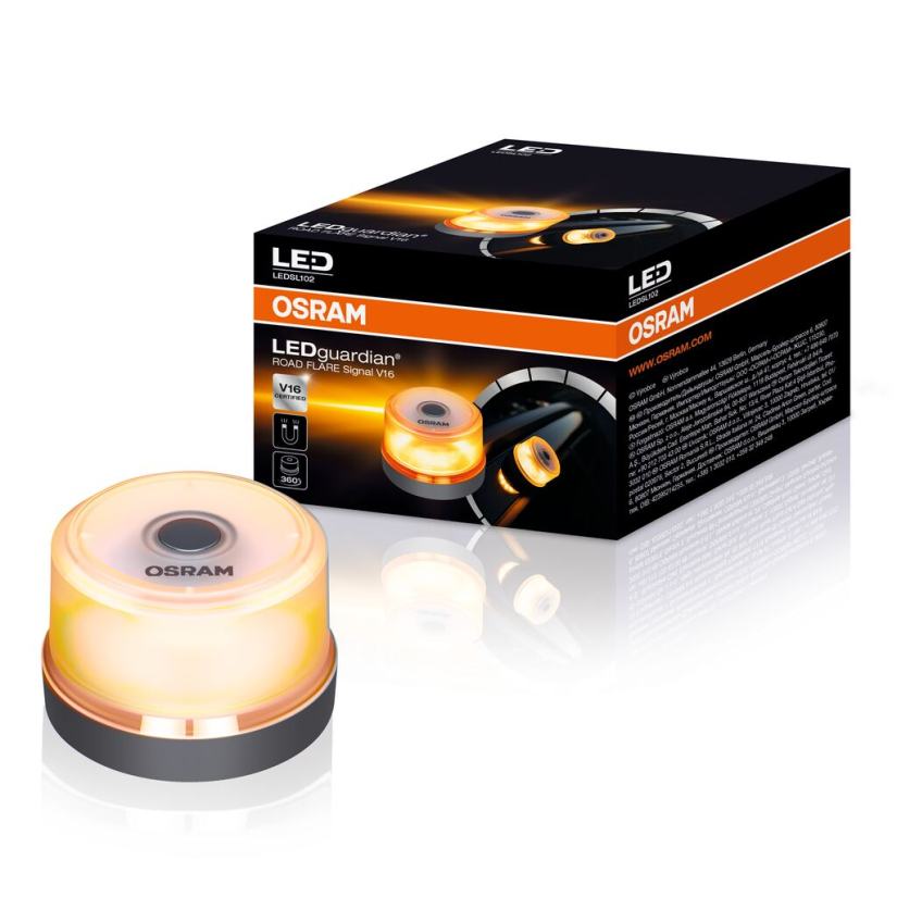 OSRAM VAROITUSVALO LEDGUARDIAN® ROAD FLARE SIGNAL V16 6LR61/9V SISÄLTÄÄ PARISTON LEDSL102